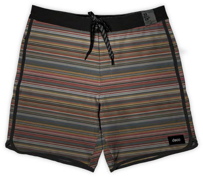 MENS DODGE II STRIPE BOARDSHORT