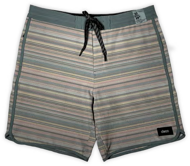 MENS DODGE II STRIPE BOARDSHORT